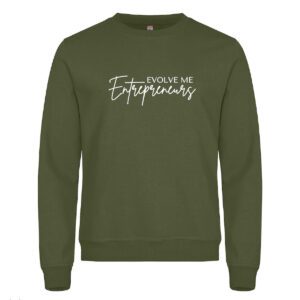 Army grønn Crew neck, unisex