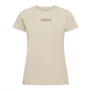 Beige Stretch Tee, organic cotton